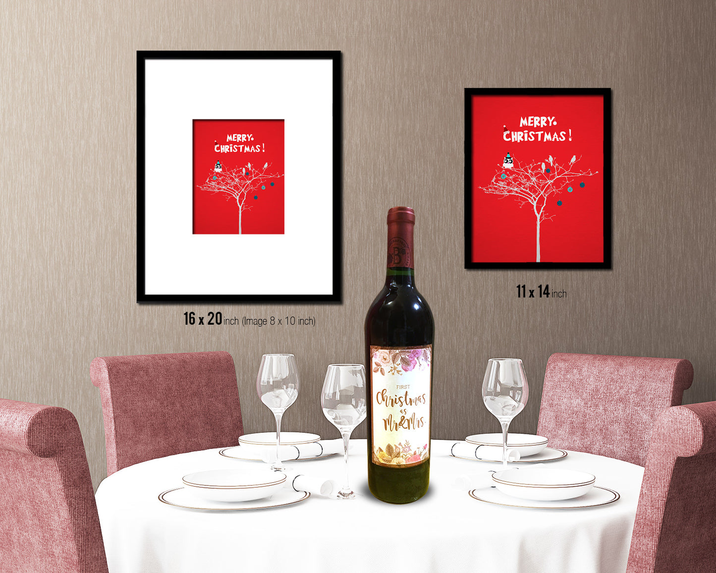 Chihuahua Holiday Season Gifts Wood Framed Print Home Decor Wall Art