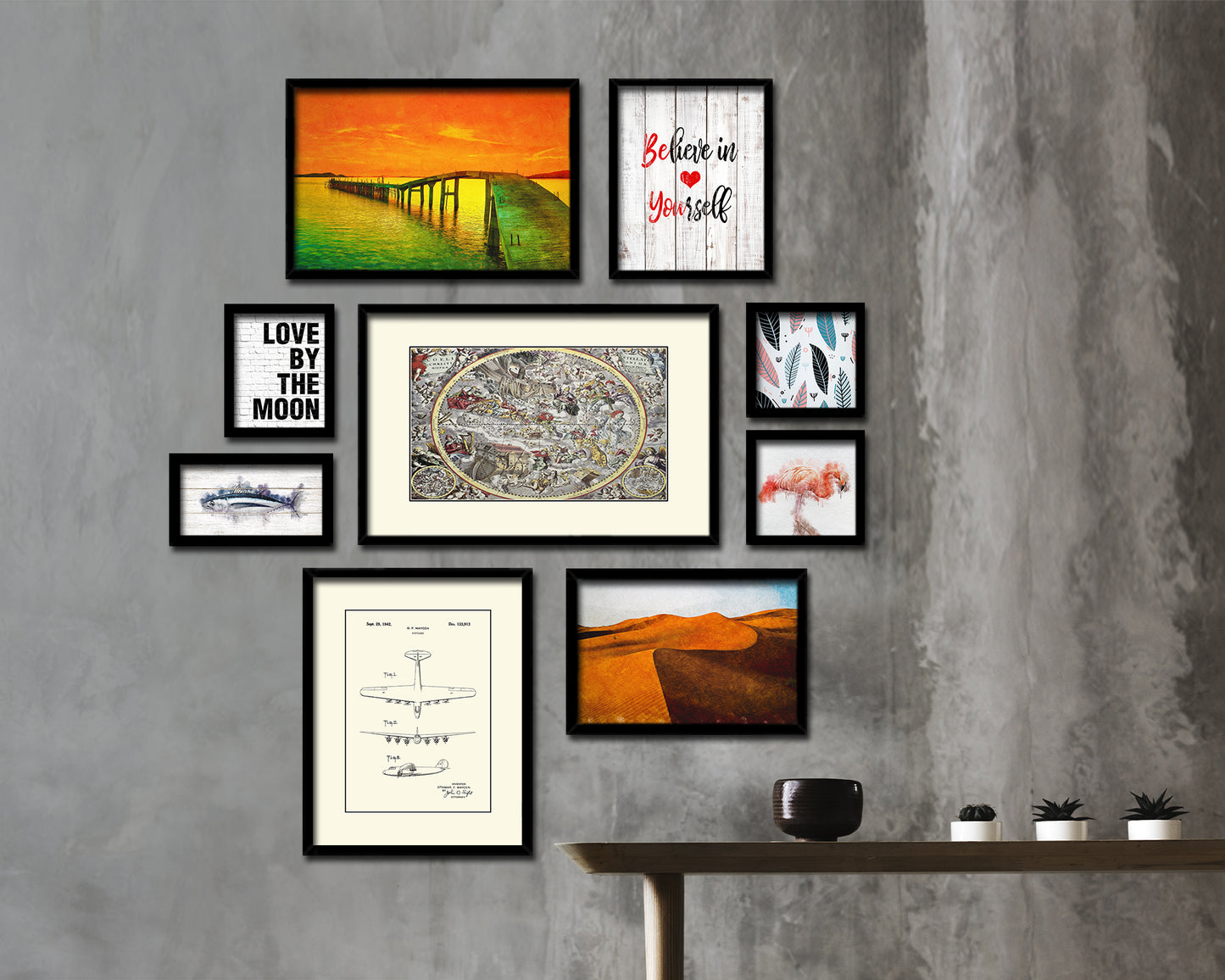 Christian Celestial Hemisphere Atlas Coelestis Andreas Cellarius Old Map Framed Print