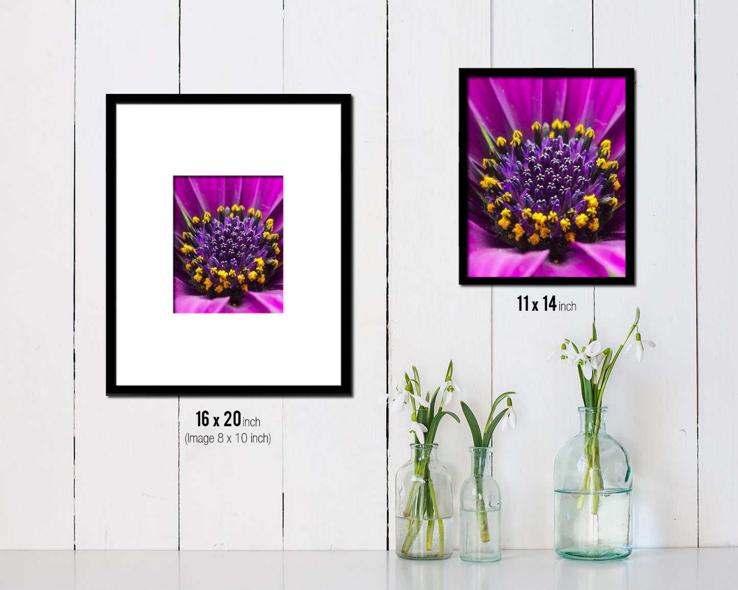 Gazania Purple Flower Wood Framed Paper Print Wall Decor Art Gifts