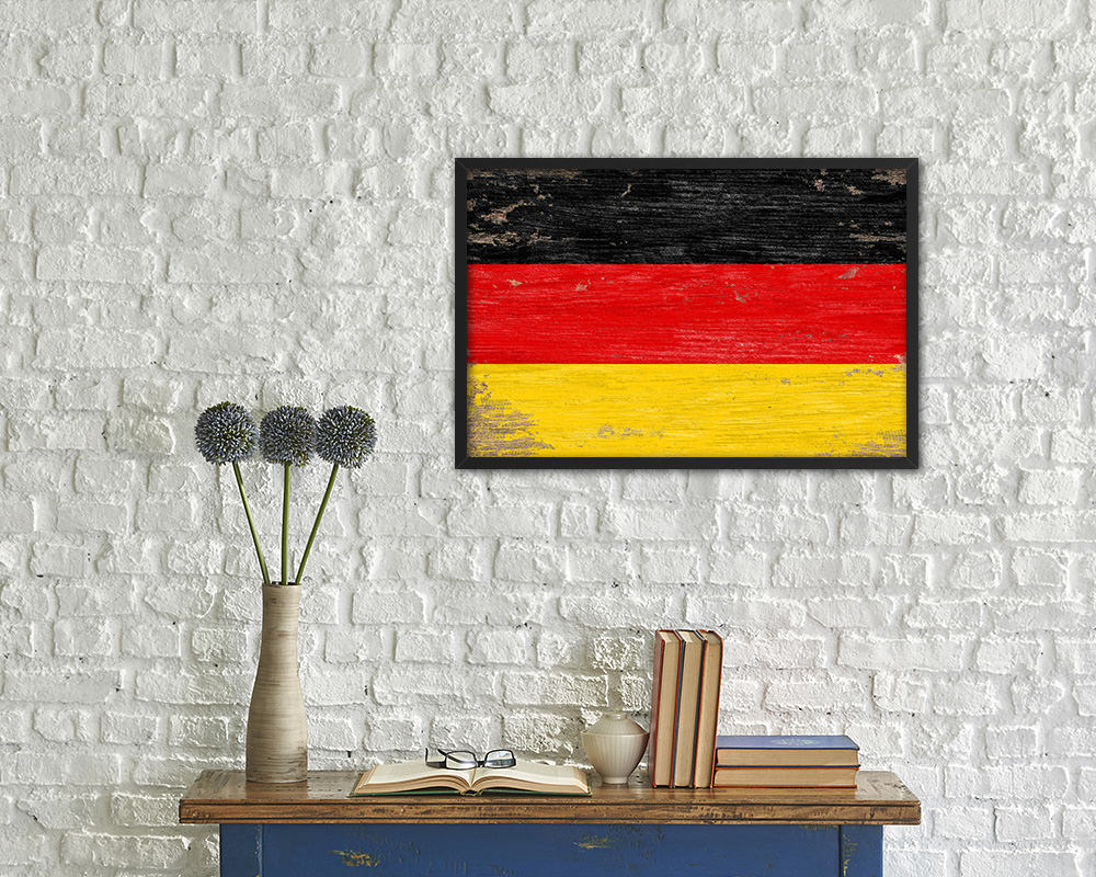 Ghana Shabby Chic Country Flag Wood Framed Print Wall Art Decor Gifts