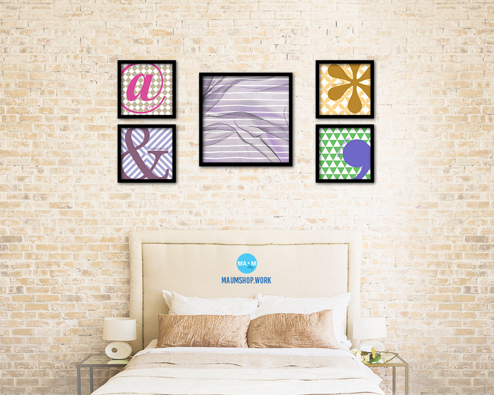Abstract Purple Artwork Wood Frame Gifts Modern Wall Decor Art Prints