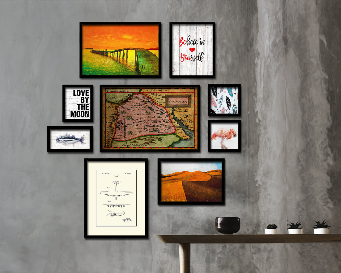 Argentina Buenos Aires San Miguel de Tucumán 1679 Vintage Map Framed Print Art Wall Decor Gifts