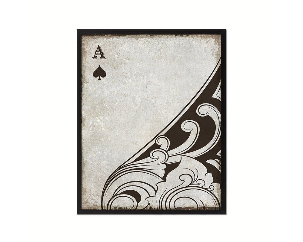 Ace of Spades Cards Fine Art Paper Prints Wood Framed Wall Art Decor Gifts