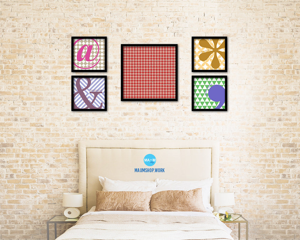 Geometric Abstract Artwork Wood Frame Gifts Modern Wall Decor Art Prints