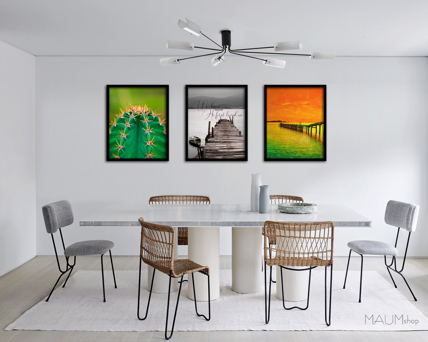 We have because He first loved us Bible Verse Scripture Framed Print Wall Decor Art Gifts