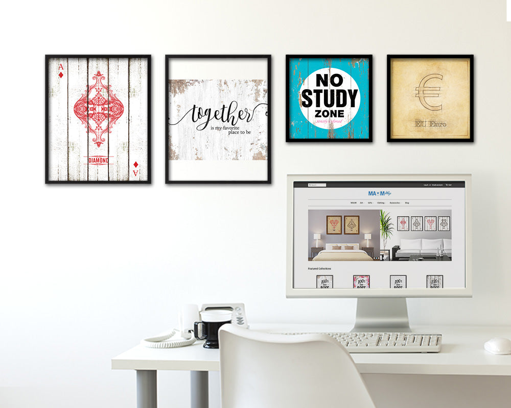 Together is my favorite place to be Quote Framed Print Home Decor Wall Art Gifts