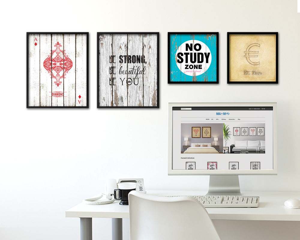 Be strong be beautiful be you Quote Framed Print Home Decor Wall Art Gifts