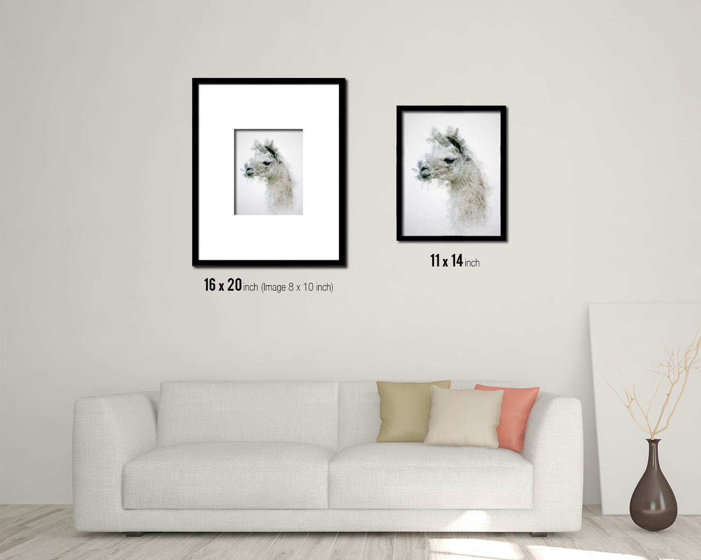 Llima Animal Painting Print Framed Art Home Wall Decor Gifts
