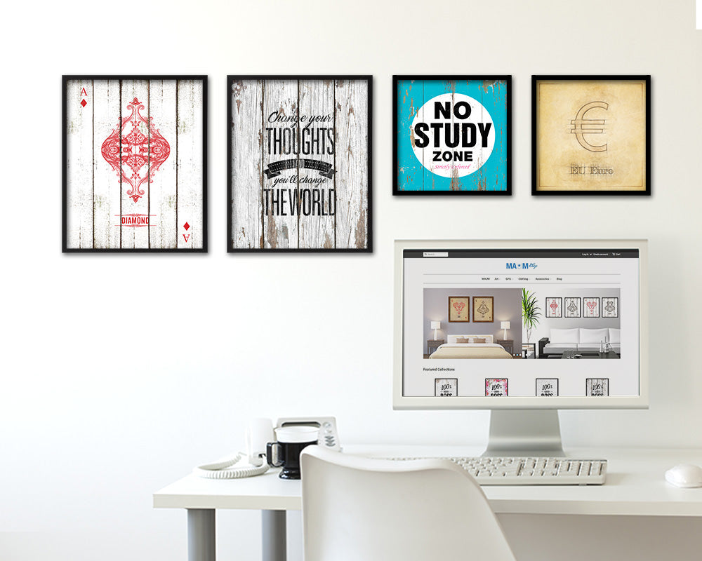 Change your thoughts & you'll chang the world Quote Framed Print Home Decor Wall Art Gifts