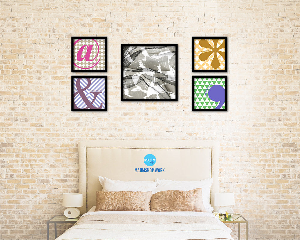 Shape Abstract Artwork Wood Frame Gifts Modern Wall Decor Art Prints