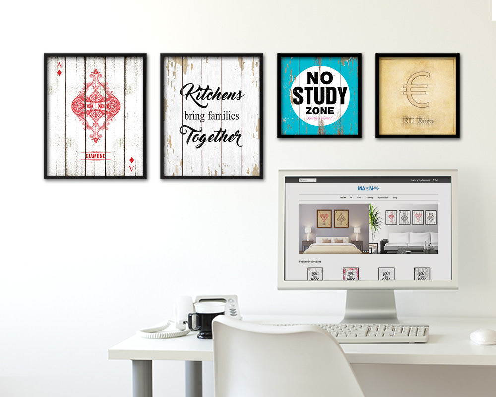 Kitchens bring families together Quote Framed Print Home Decor Wall Art Gifts