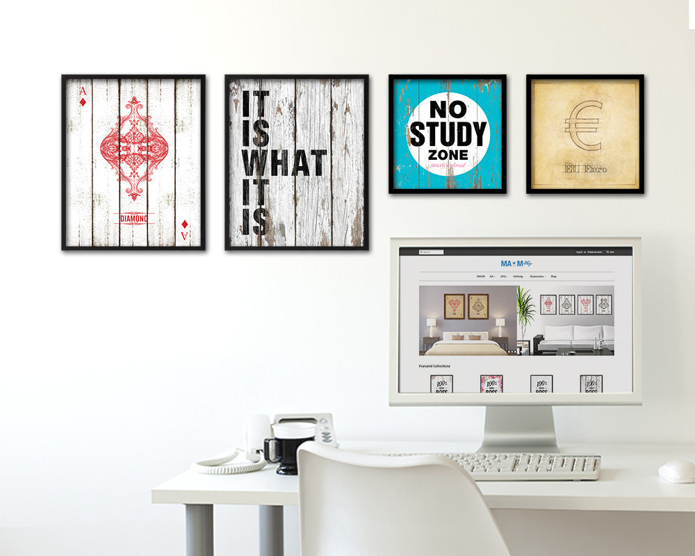 It is what it is Quote Framed Print Home Decor Wall Art Gifts