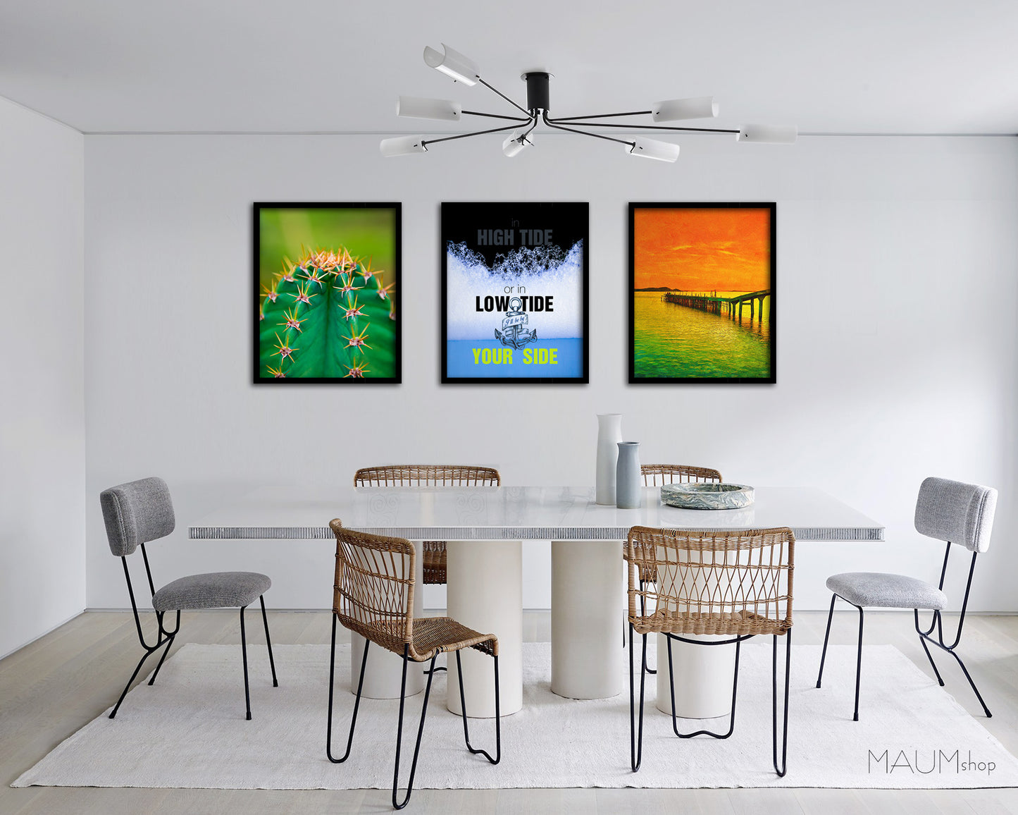 In high tide or in low tide I'll be by your side Quote Framed Print Wall Decor Art Gifts