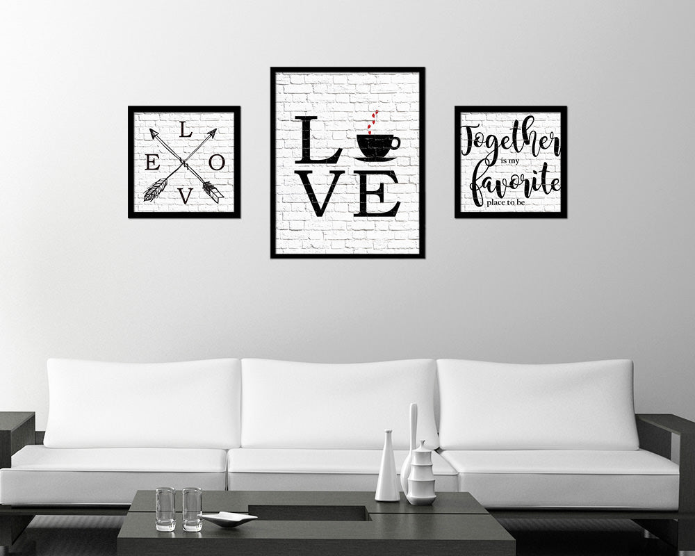 Love coffee Quote Framed Artwork Print Wall Decor Art Gifts