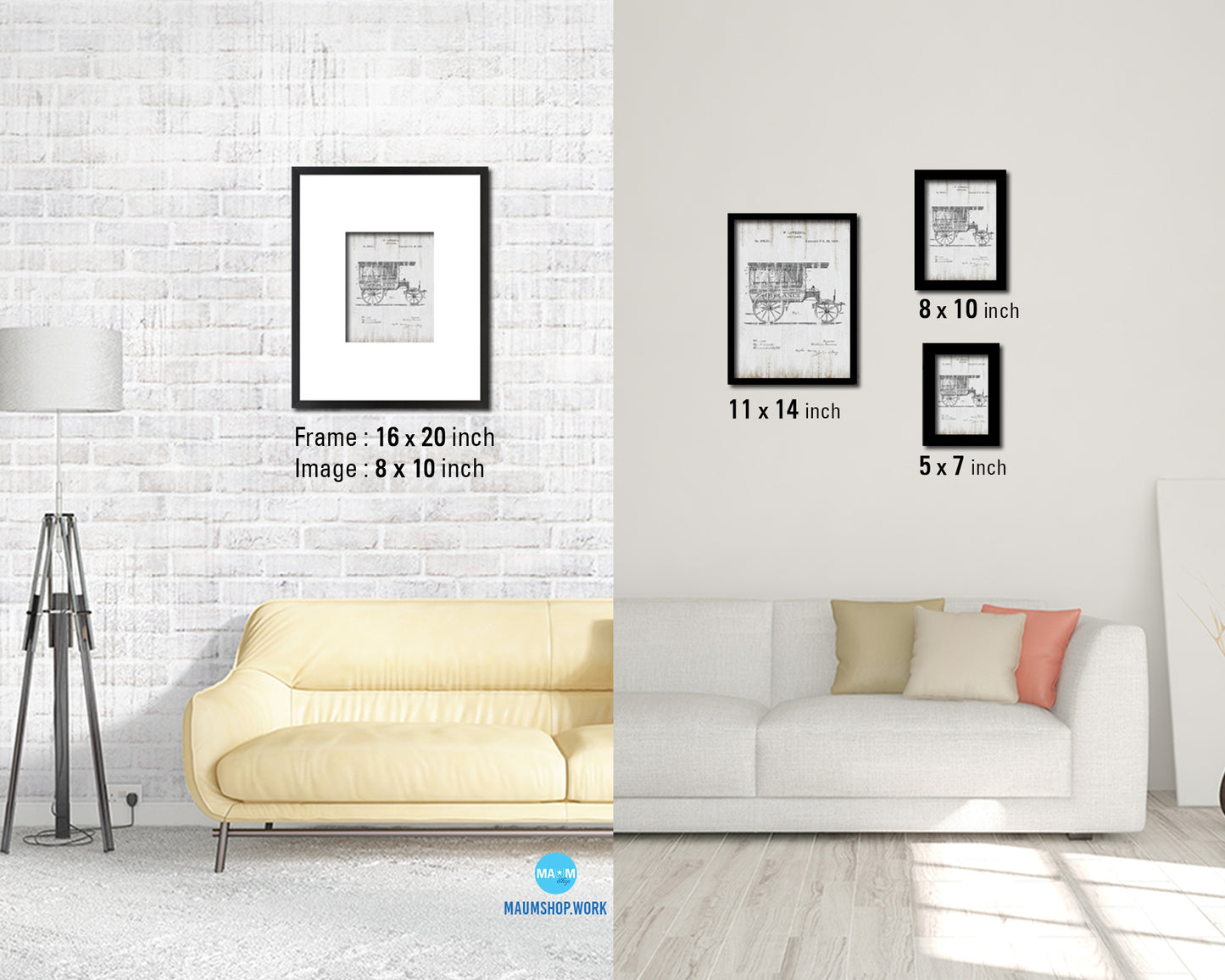 Ambulance Doctor Vintage Patent Artwork Black Frame Print Wall Art Decor Gifts