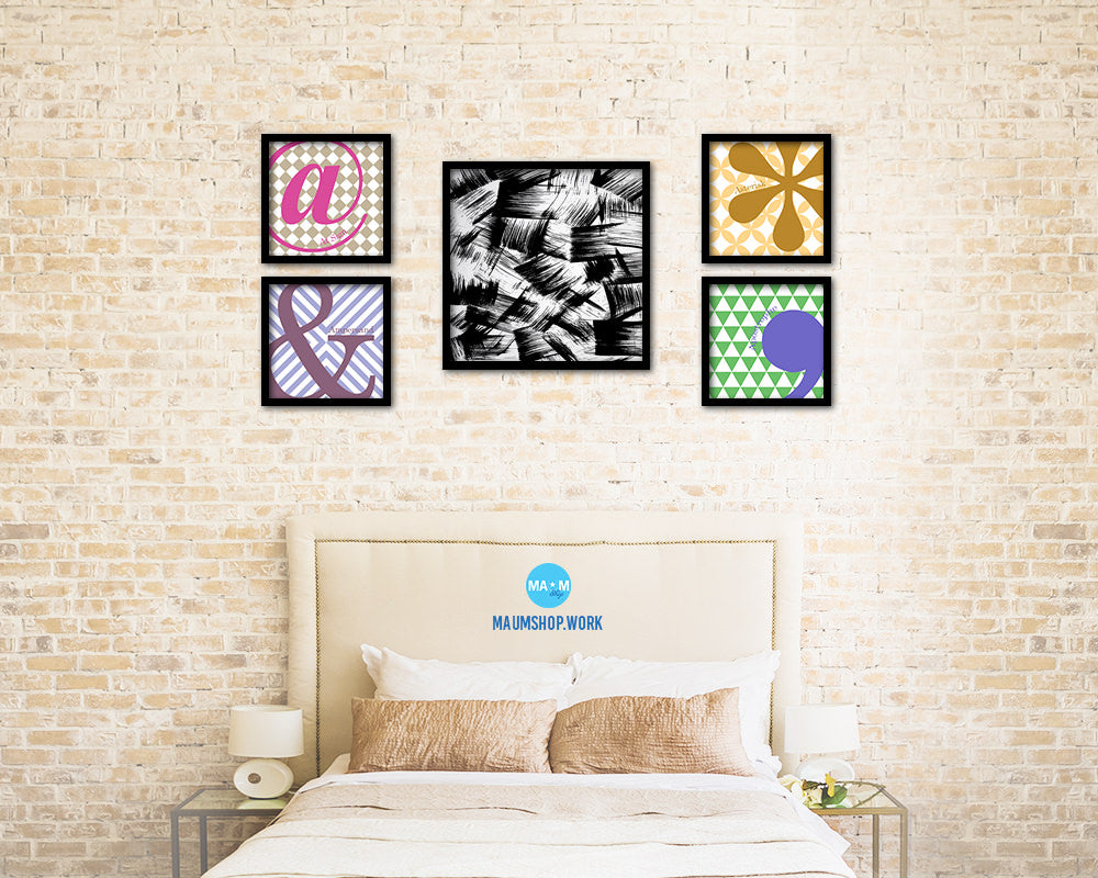 Foam Roller Abstract Artwork Wood Frame Gifts Modern Wall Decor Art Prints