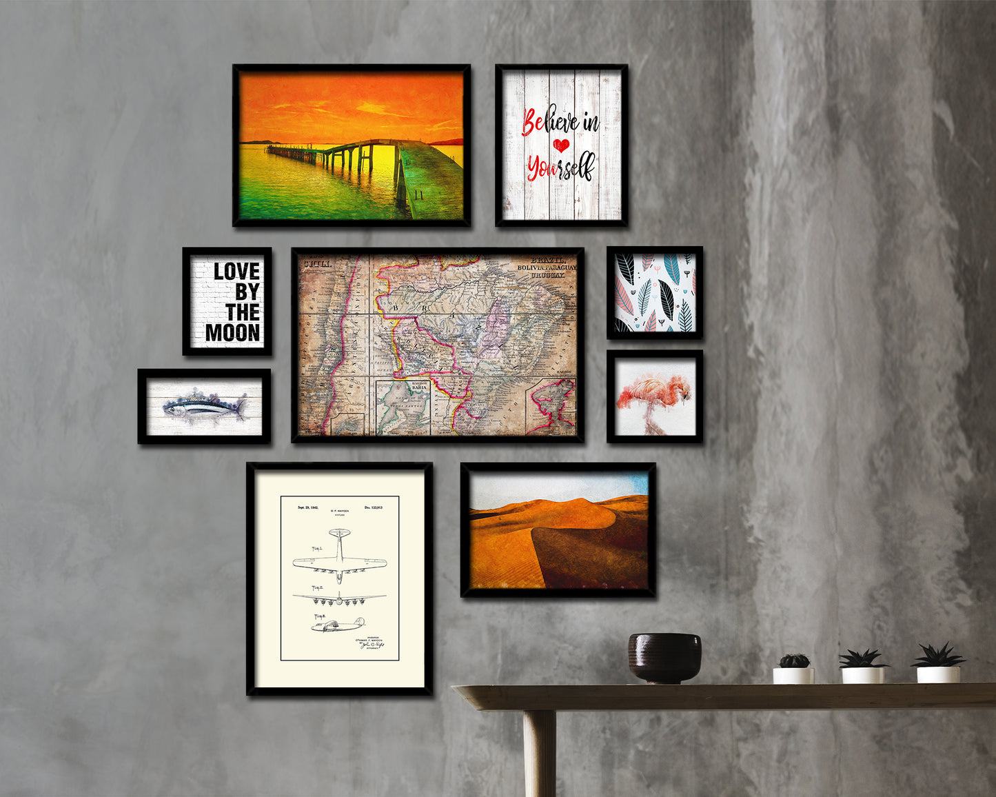 Persia Iraq Iran Afghanistan Antique Map Framed Print Art Wall Decor Gifts