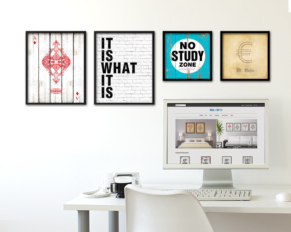 It is what it is Quote Framed Print Home Decor Wall Art Gifts