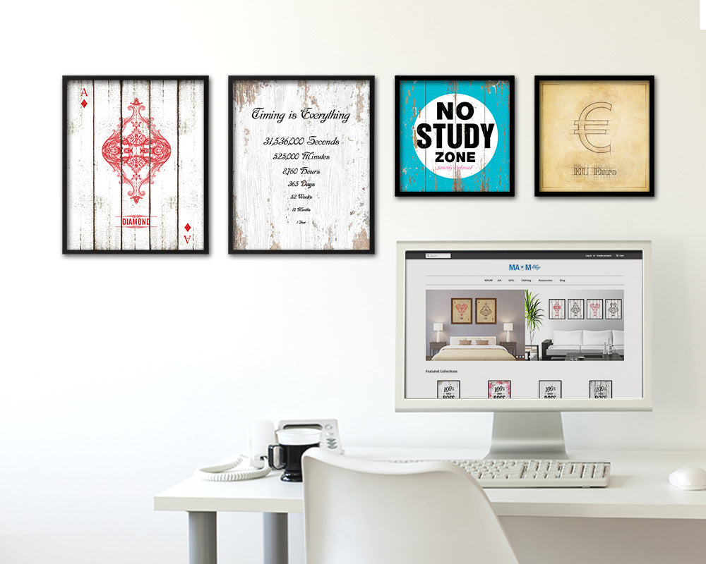 Timing is everything 1 Year 12 Months Quote Framed Print Home Decor Wall Art Gifts