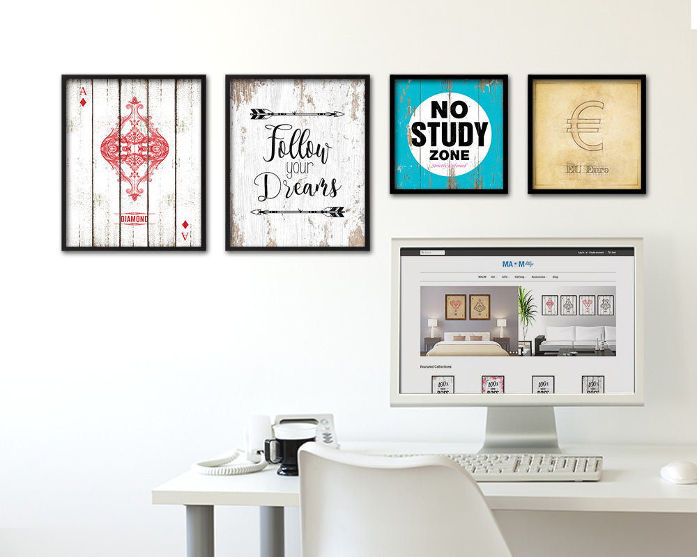 Follow your dreams Quote Framed Print Home Decor Wall Art Gifts