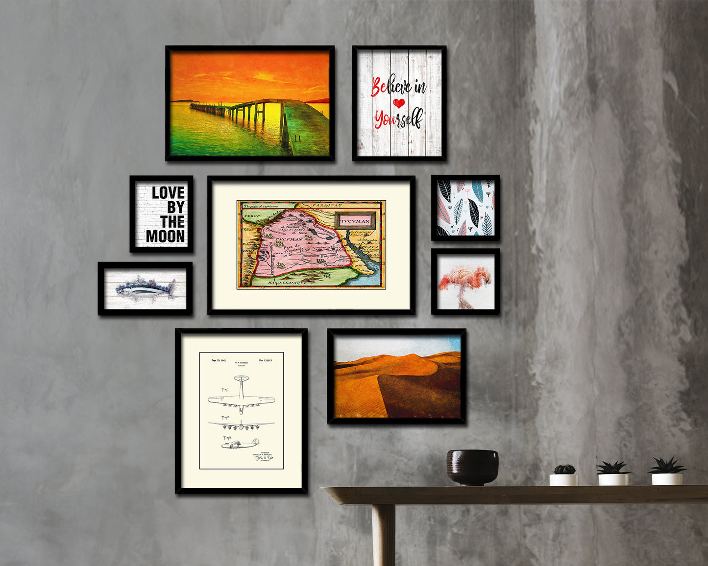 Argentina Buenos Aires San Miguel de Tucumán 1679 Old Map Framed Print Art Wall Decor Gifts