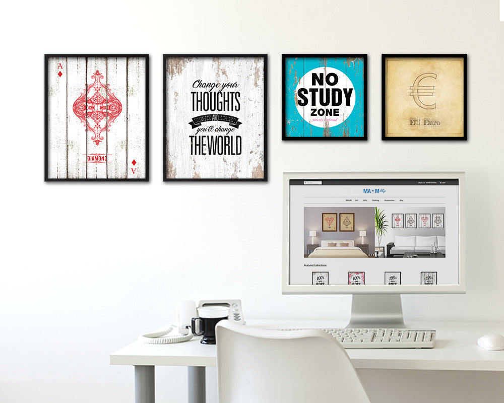 Change your thoughts & you'll chang the world Quote Framed Print Home Decor Wall Art Gifts