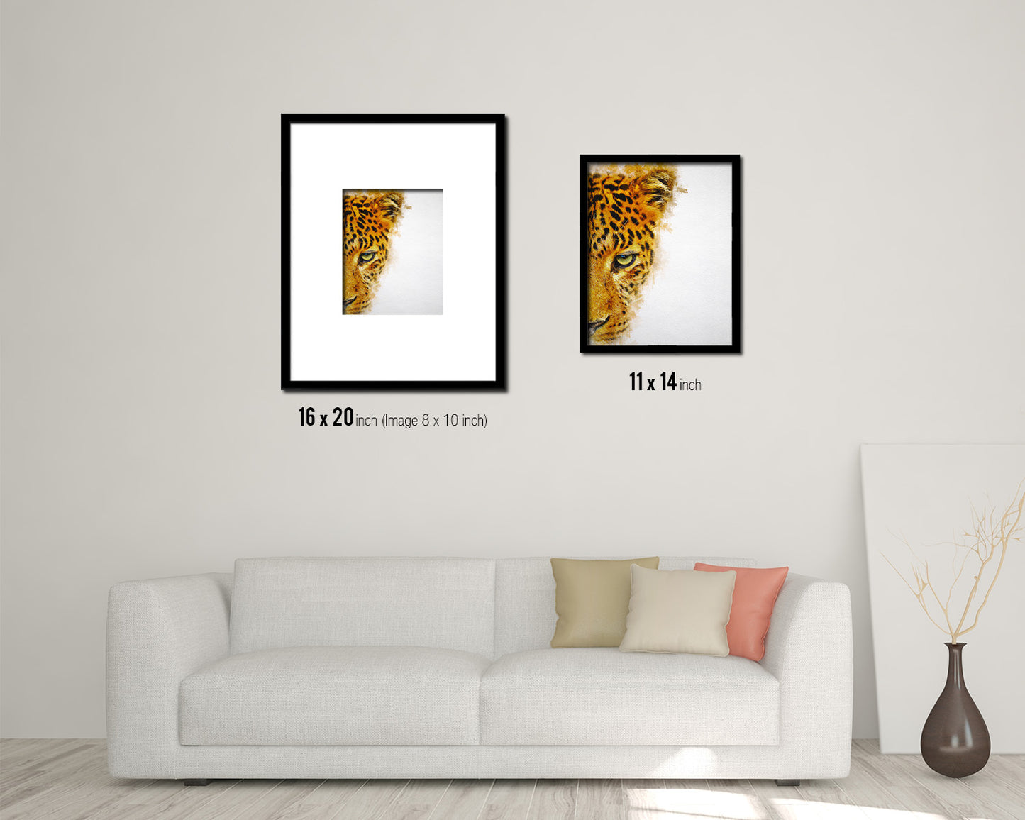 Leopard Animal Painting Print Framed Art Home Wall Decor Gifts