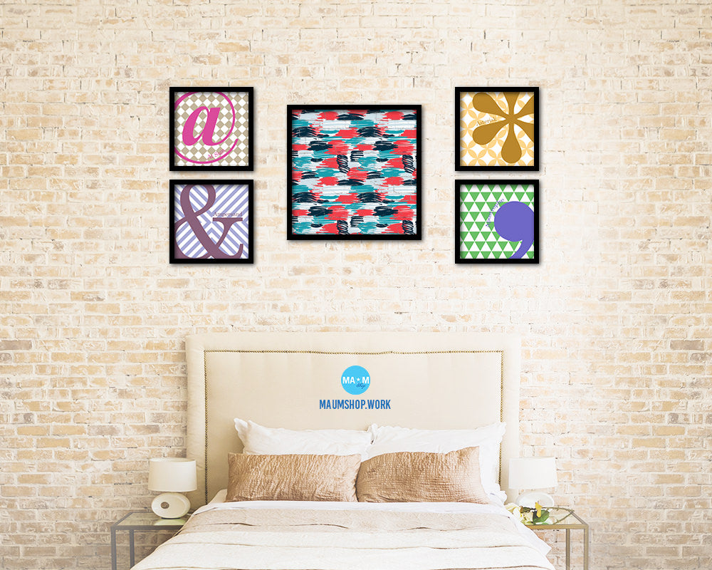 Abstract Painting Artwork Wood Frame Gifts Modern Wall Decor Art Prints