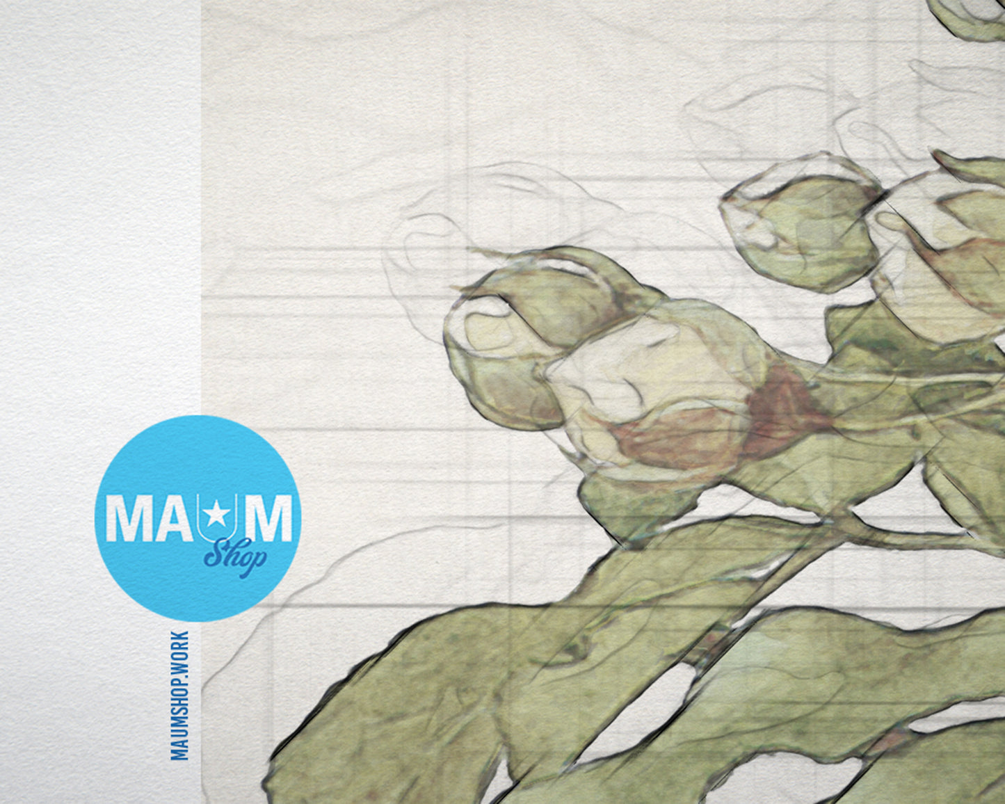 Banksiae Lutea Vintage Botanical Rose Flower Art Wood Framed Print Wall Decor Gifts