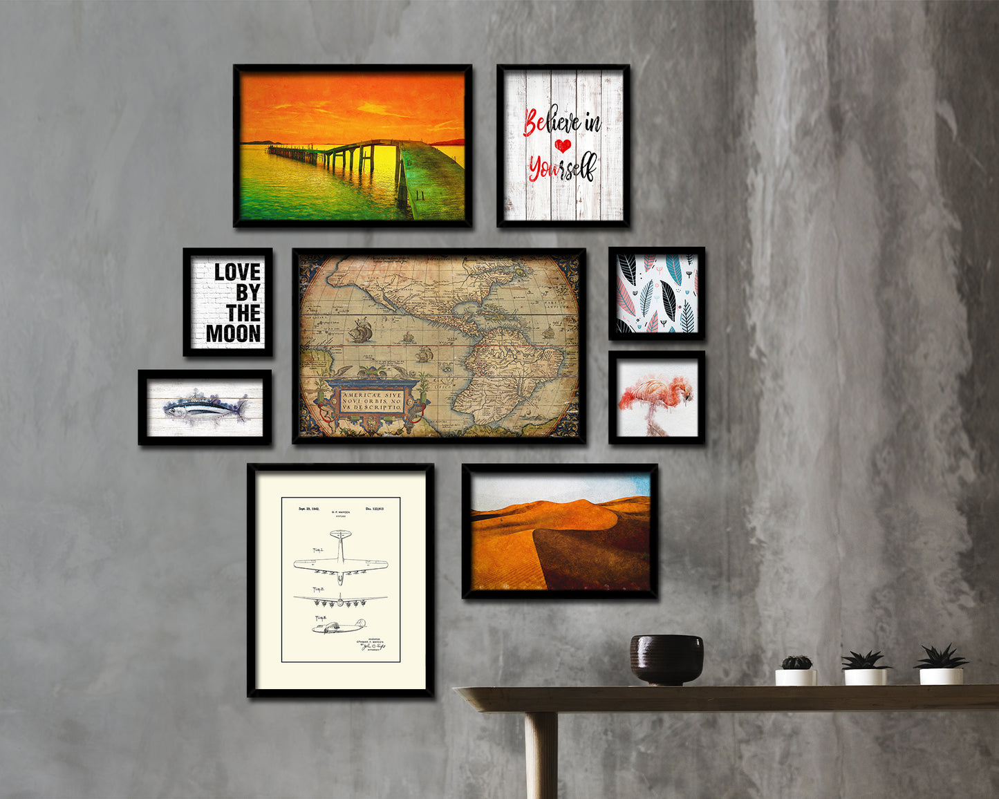 America Theatrum Orbis Terrarum Abraham Antwerp 1570 Antique Map Framed Print Art Gifts