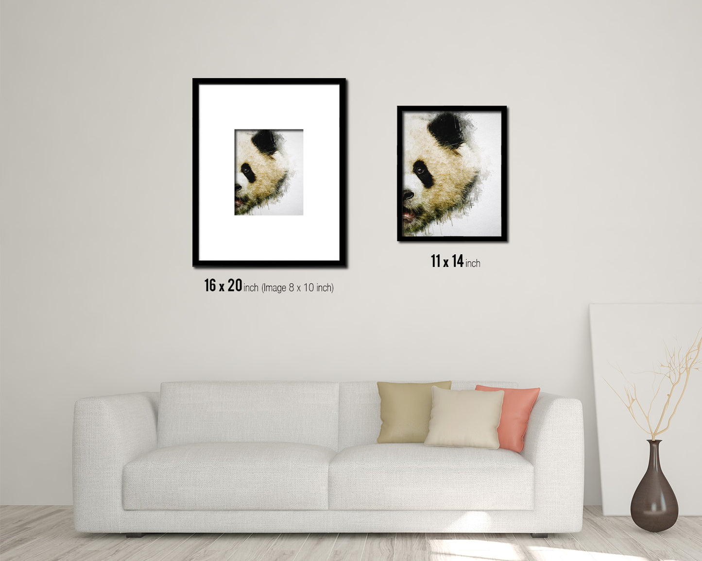 Panda Animal Painting Print Framed Art Home Wall Decor Gifts