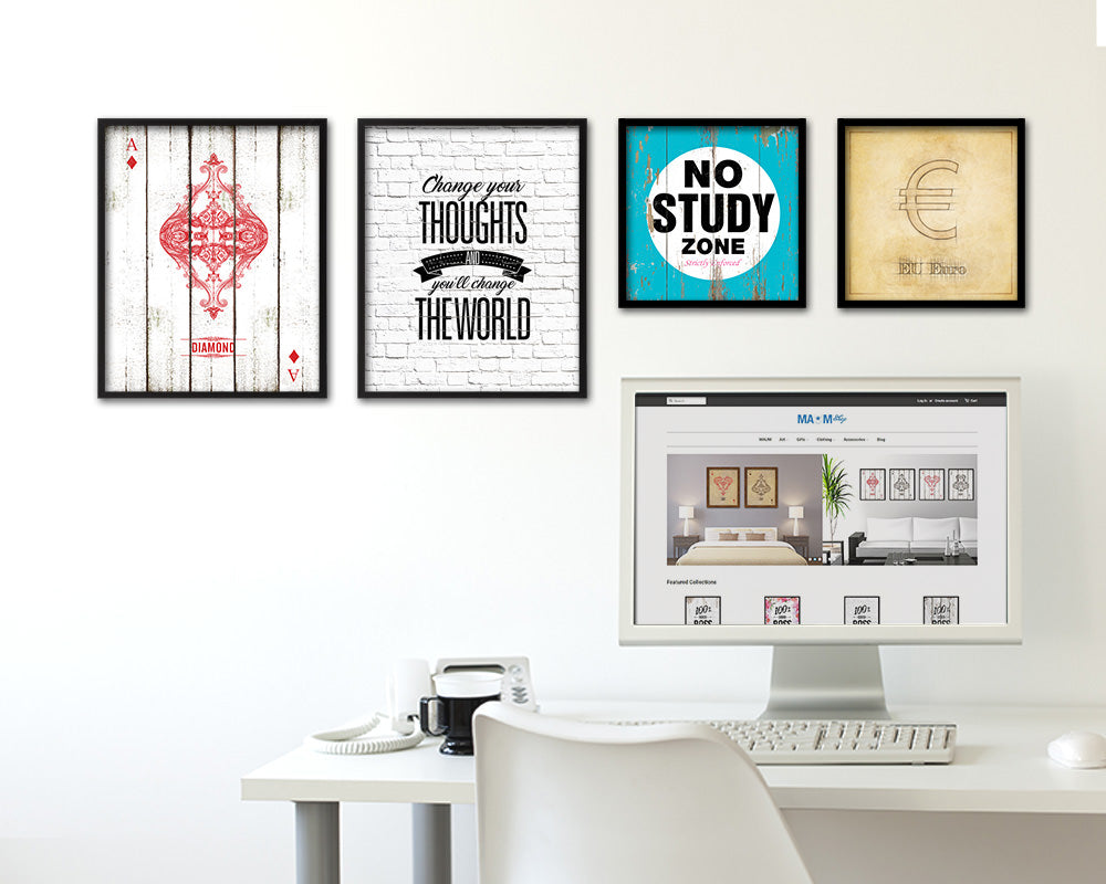 Change your thoughts & you'll chang the world Quote Framed Print Home Decor Wall Art Gifts