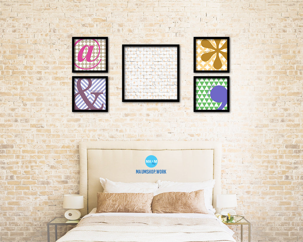 Geometric Abstract Artwork Wood Frame Gifts Modern Wall Decor Art Prints