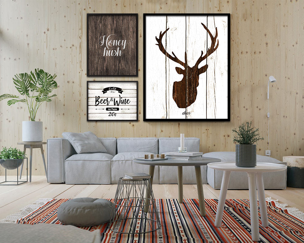 Honey hush Quote Framed Artwork Print Home Decor Wall Art Gifts