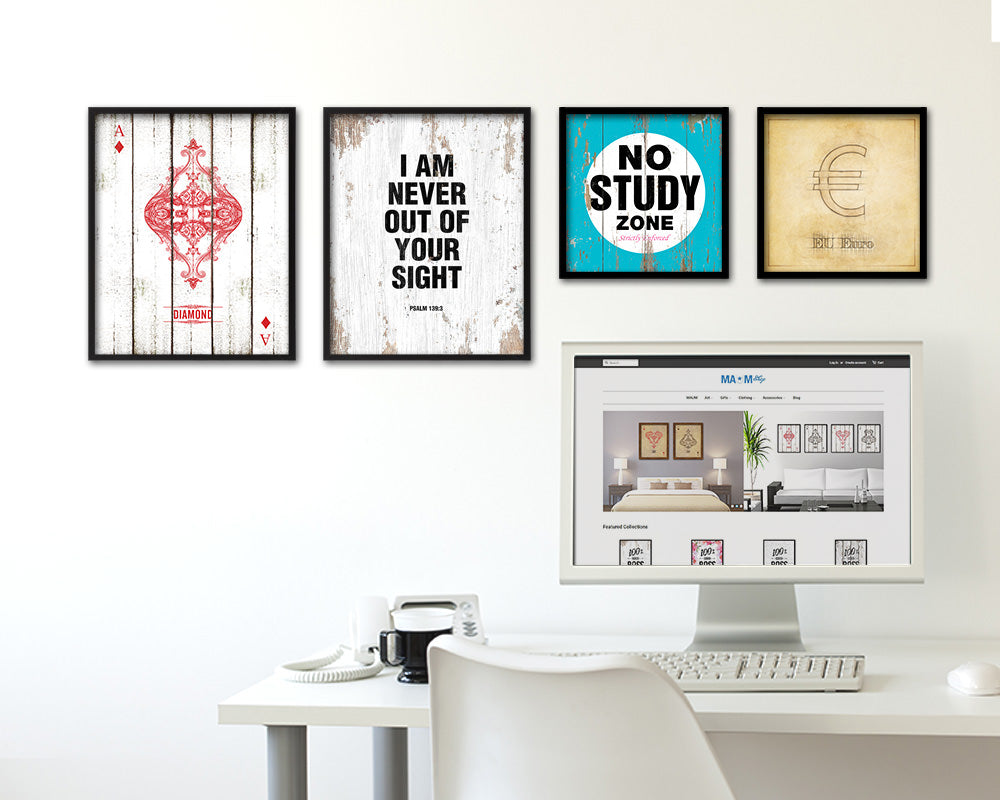 I am never out of your sight Psalm 13:3 Quote Framed Print Home Decor Wall Art Gifts