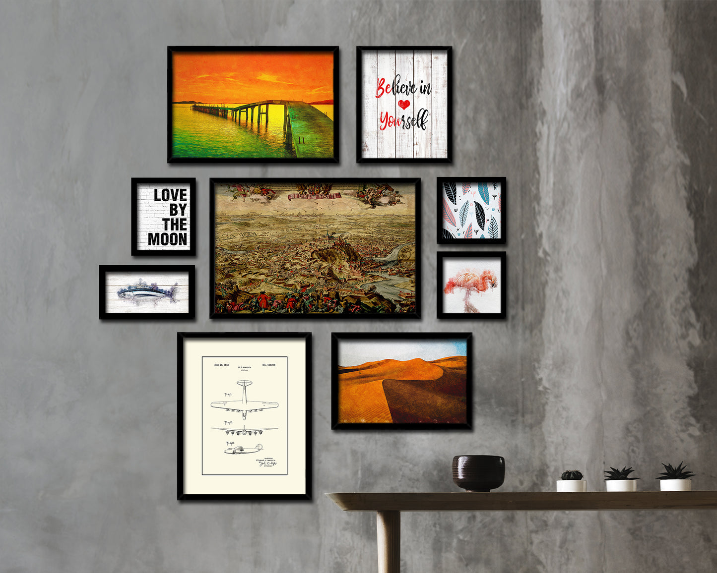 Mountain Fortress Siege Atlas Fortifications Battle Historical Map Framed Print Art Wall Decor Gifts