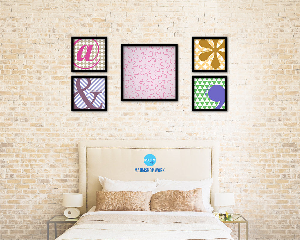 Abstract Pink Artwork Wood Frame Gifts Modern Wall Decor Art Prints
