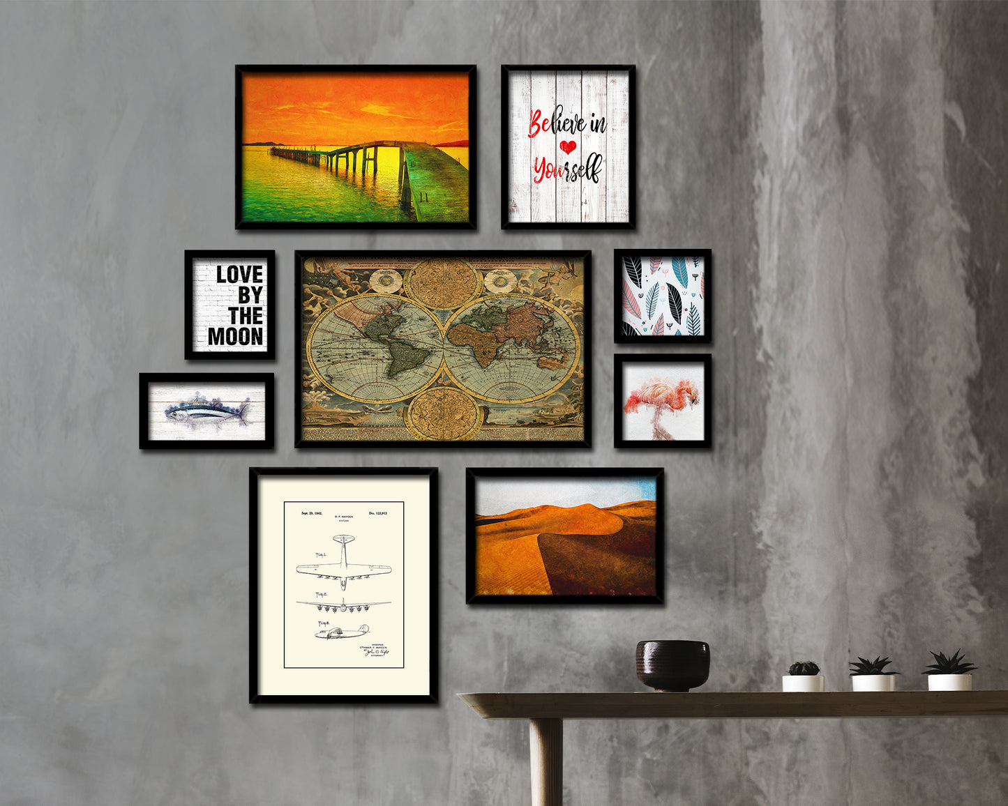 World Ortelius Circa Historical Map Framed Print Art Wall Decor Gifts