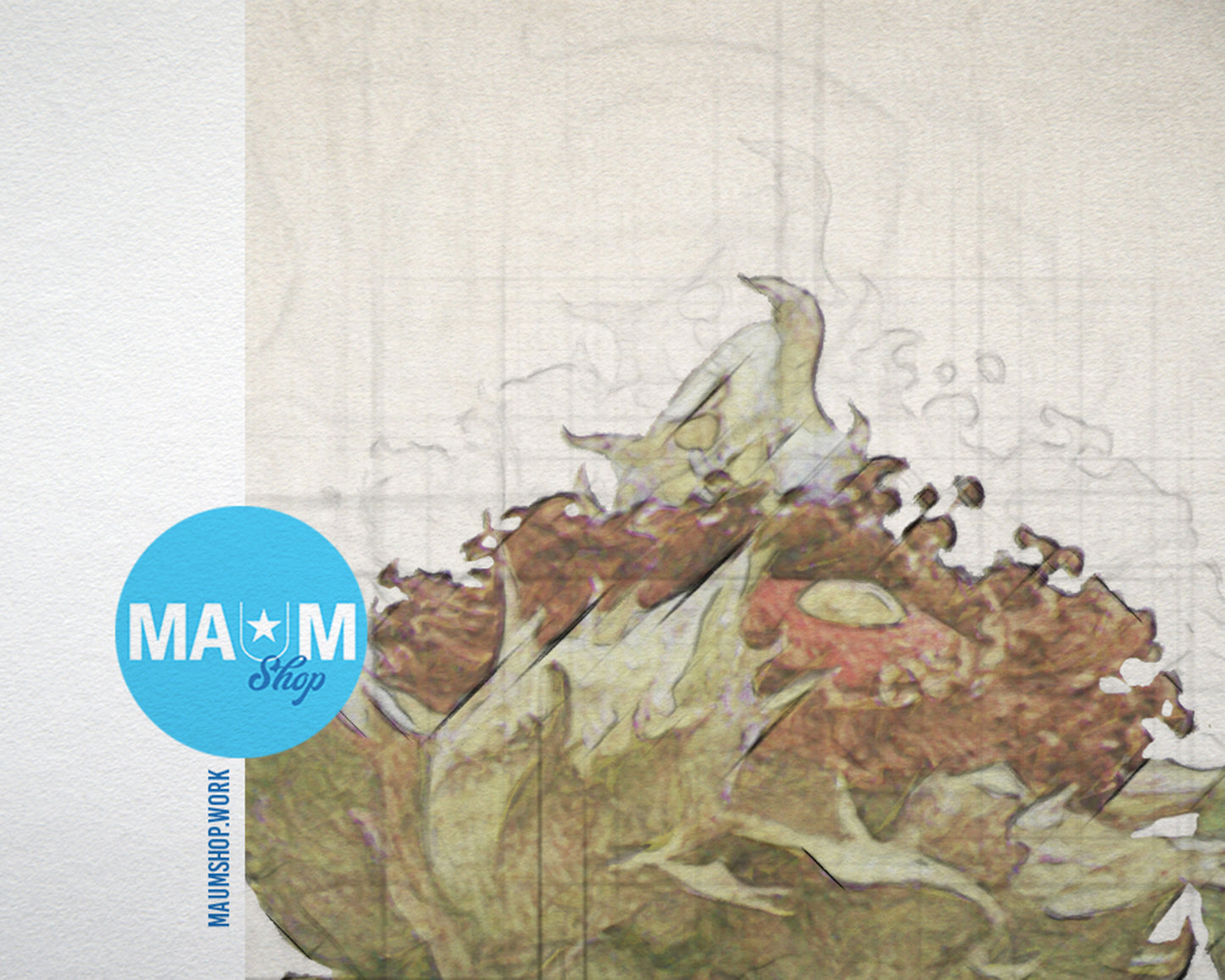 Bracteata Vintage Botanical Rose Flower Art Wood Framed Print Wall Decor Gifts