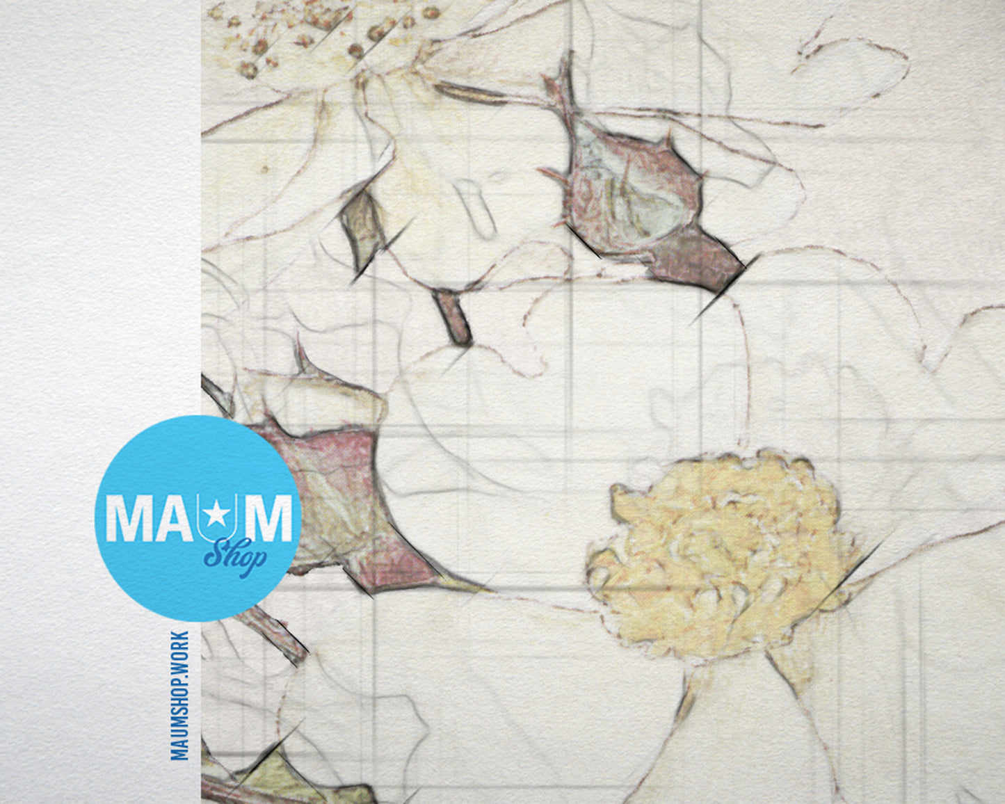 Avernsis Vintage Botanical Rose Flower Art Wood Framed Print Wall Decor Gifts