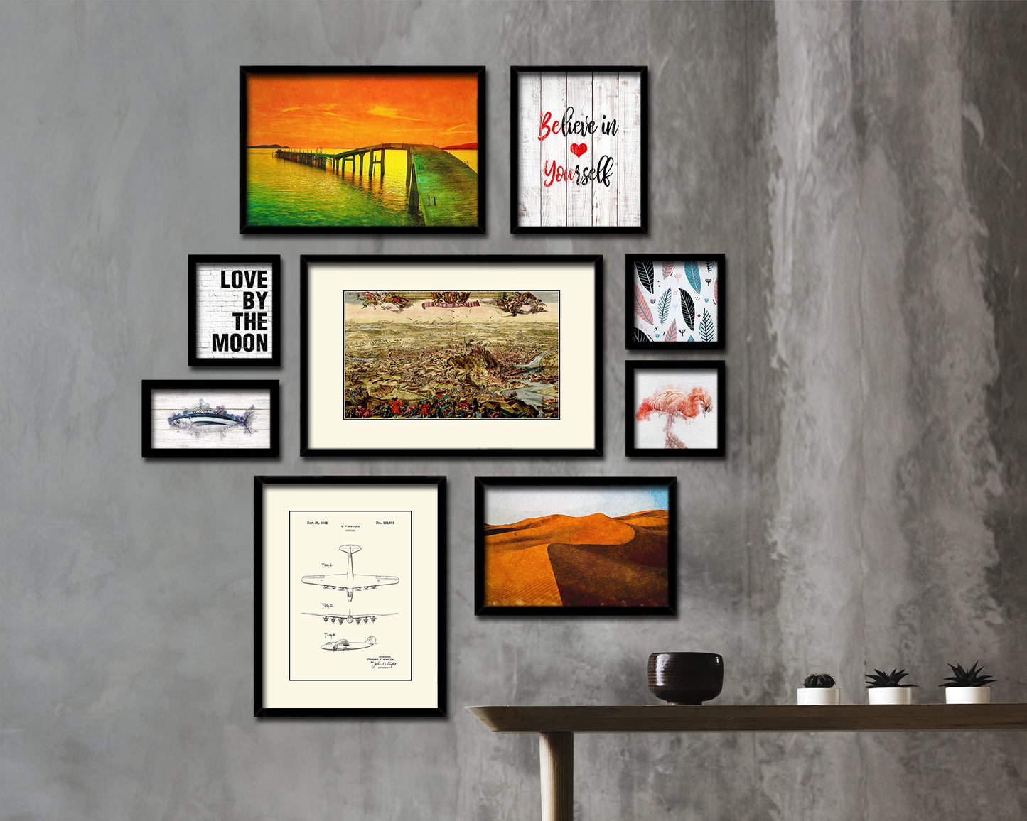 Mountain Fortress Siege Atlas Fortifications Battle Old Map Framed Print Art Wall Decor Gifts