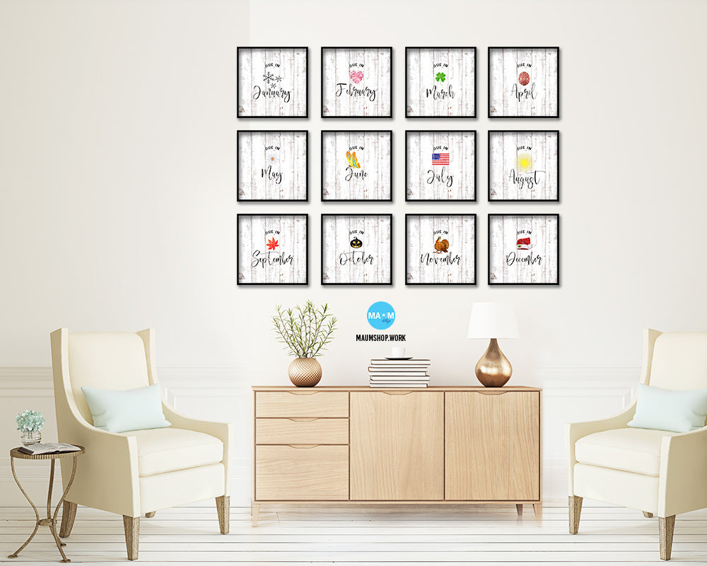 Baby Due In October Pregnancy Announcement Personalized Frame Print Wall Decor Art Gifts
