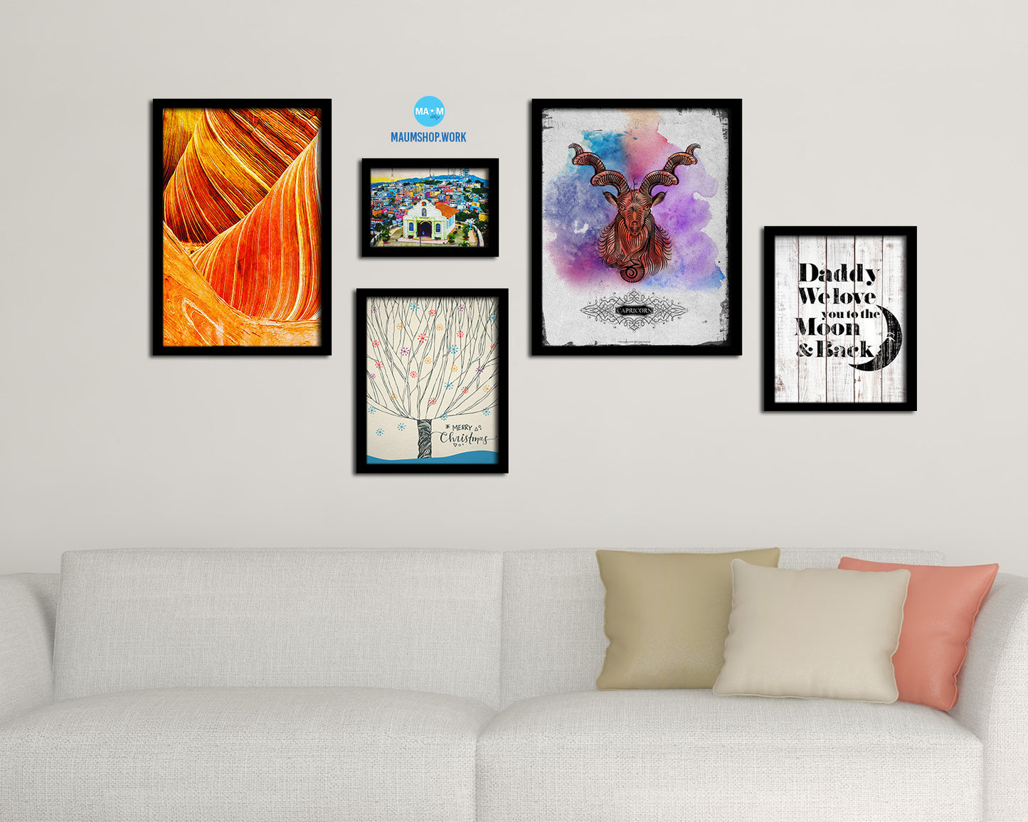 Capricorn Constellation Prediction Yearly Horoscope Wood Framed Paper Print Wall Art Decor Gifts