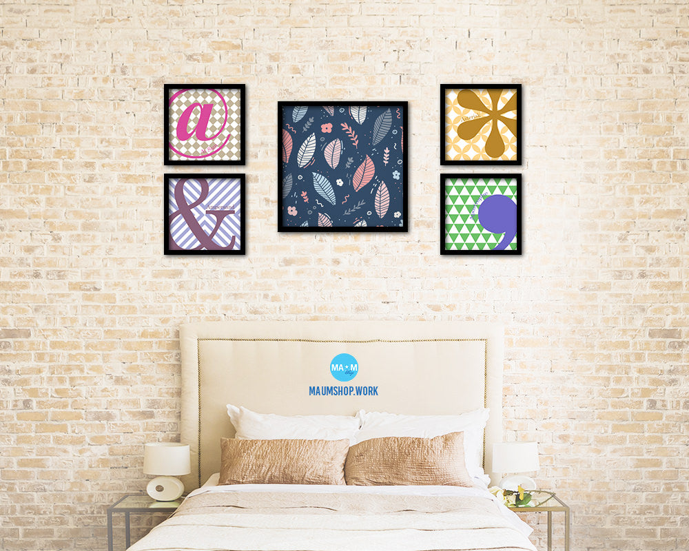 Garden Abstract Artwork Wood Frame Gifts Modern Wall Decor Art Prints