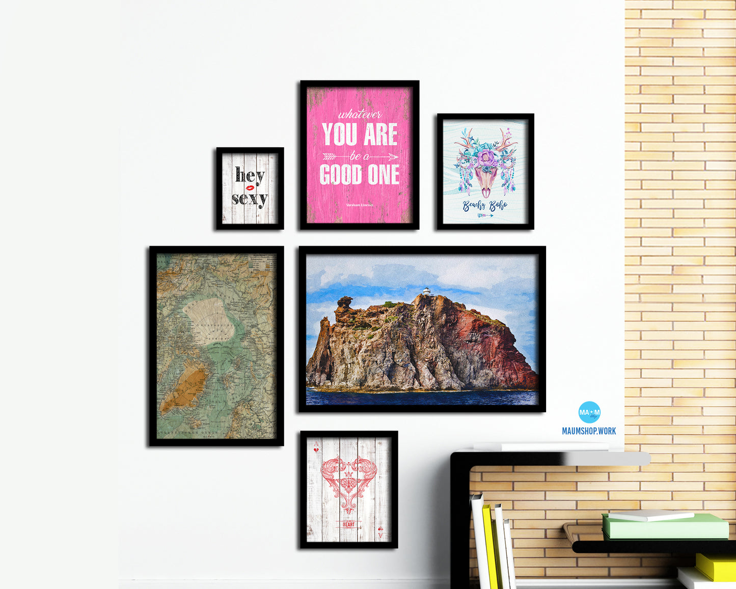 Nord Polarlander Historical Map Wood Framed Print Art Wall Decor Gifts