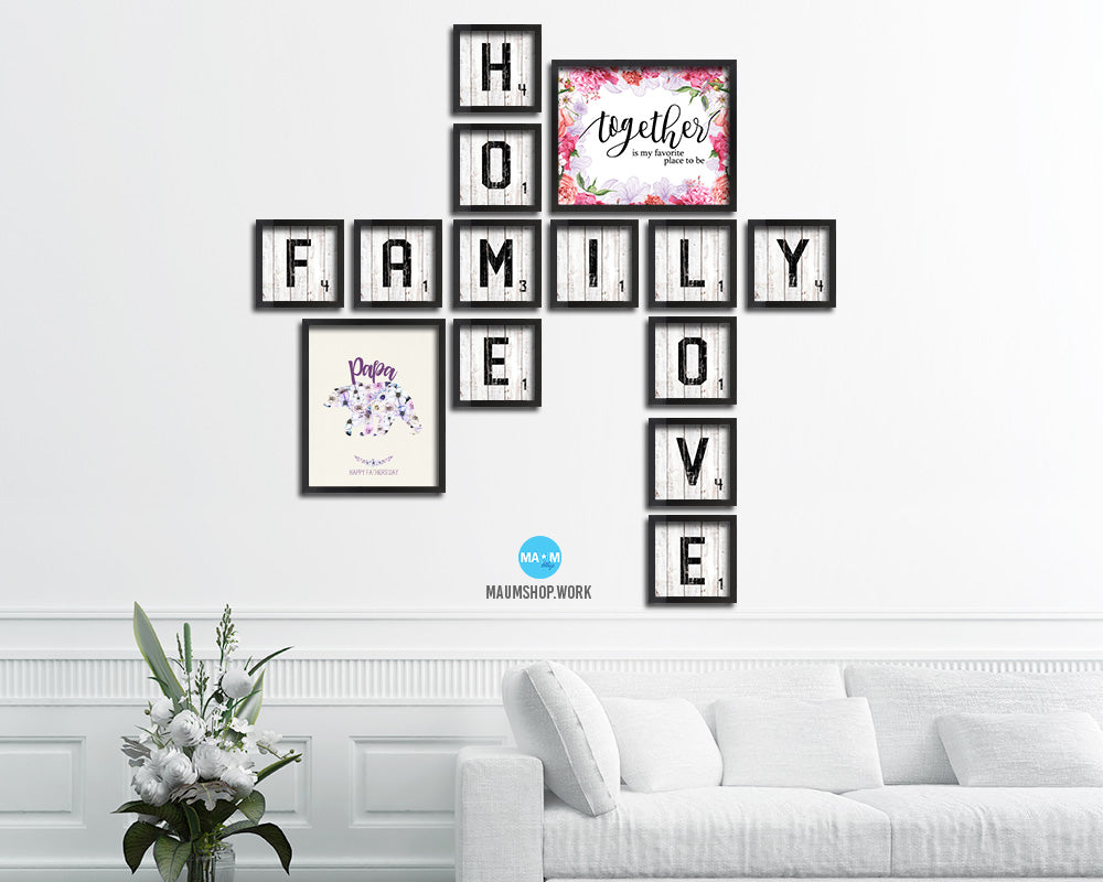 Papa Bear Father's Day Framed Print Home Decor Wall Art Gifts