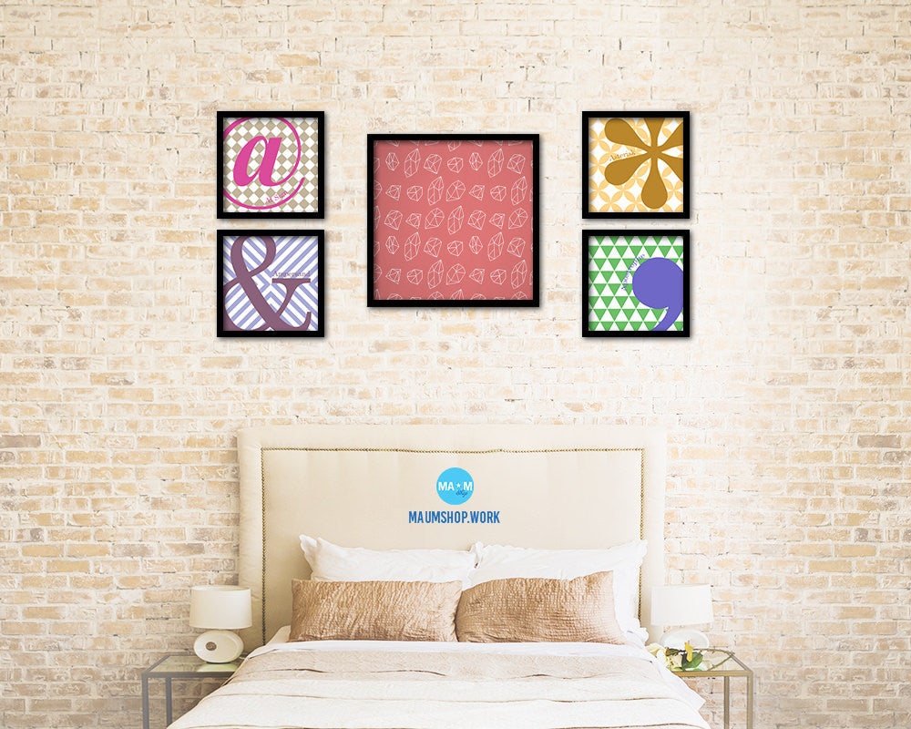 Abstract Red Artwork Wood Frame Gifts Modern Wall Decor Art Prints