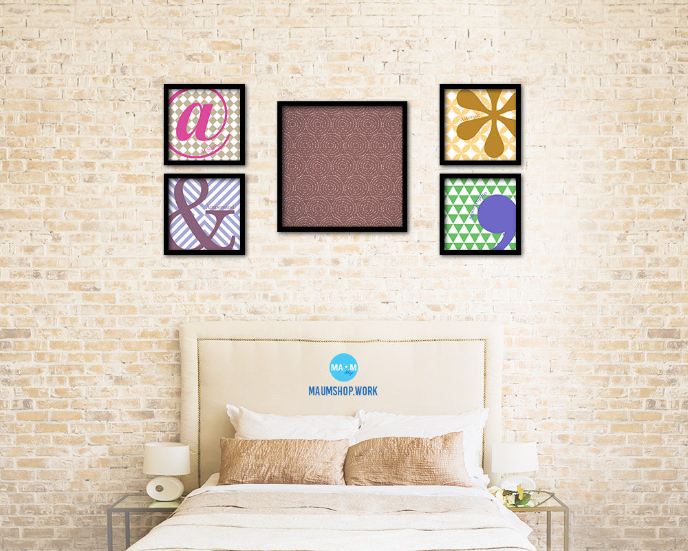 Abstract Brown Artwork Wood Frame Gifts Modern Wall Decor Art Prints