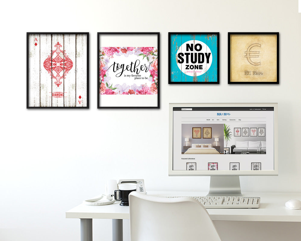 Together is my favorite place to be Quote Framed Print Home Decor Wall Art Gifts