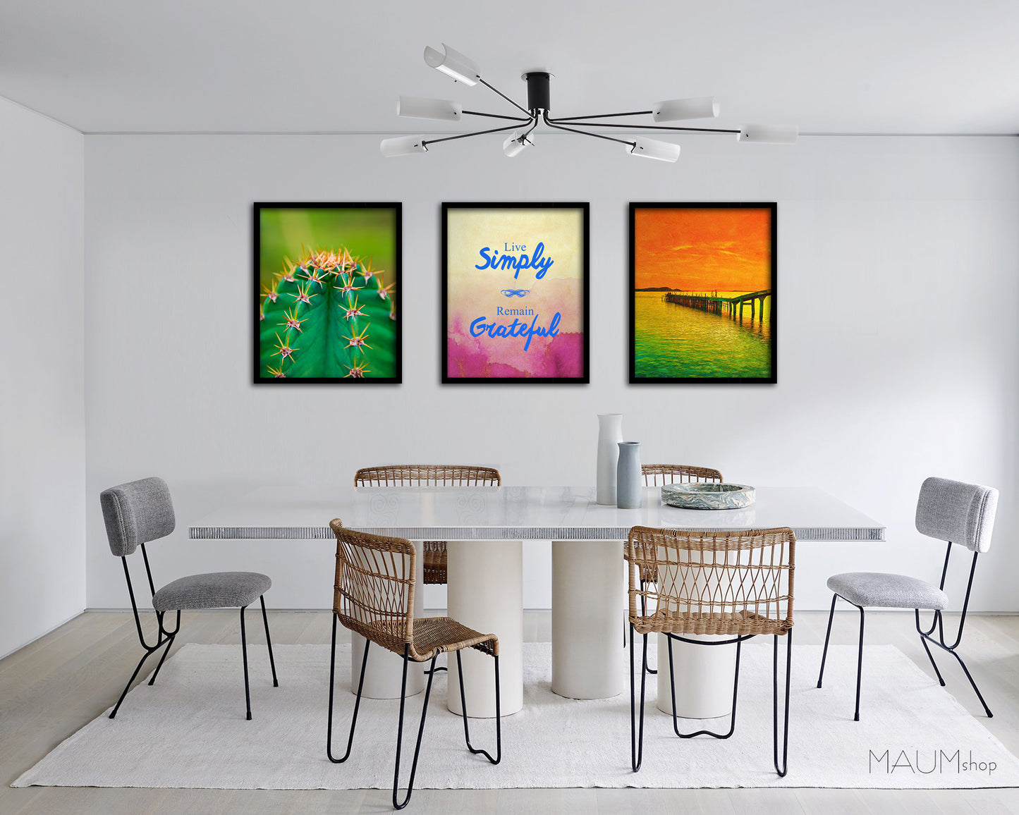 Live simply remain grateful Quote Framed Print Wall Decor Art Gifts